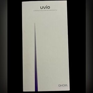 OHOM Uvio Ultraviolet Self-Purifying Water Bottle Charcoal Glacier White 16 oz